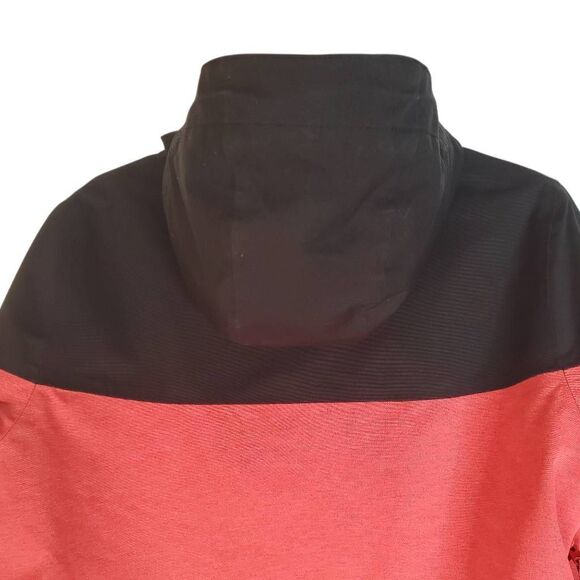 Oneill Black Poppy Red Colorblock Zip Up Seashell Snowboarding Jacket Size Large - Picture 5 of 16
